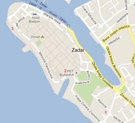 Mapa Zadaru